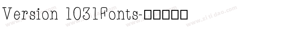 Version 1031Fonts字体转换
